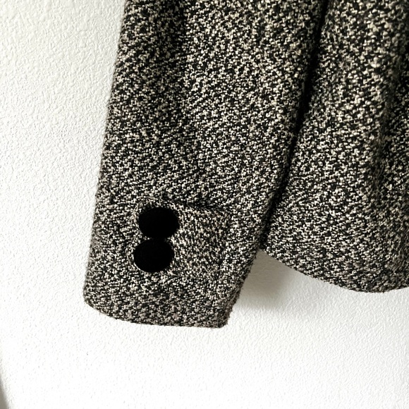 Kaity Grey Wool Blend Babydoll Coat with Velvet Buttons and Bow size XL - Picture 6 of 9